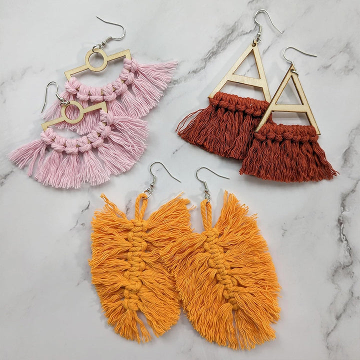 Make Your Own Macrame Earrings & Necklaces | Complete Boxed Craft Kit