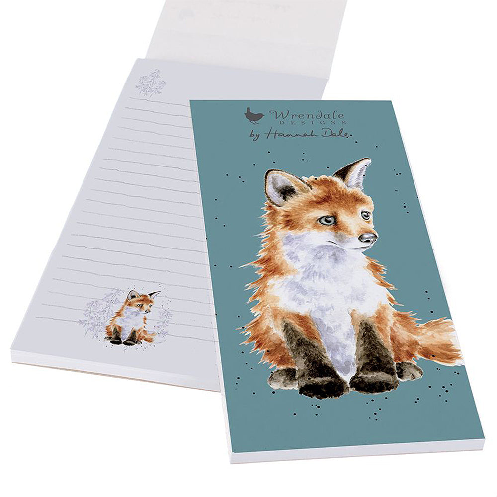 Contemplation Fox Cub | Magnetic Shopping List | Wrendale Designs