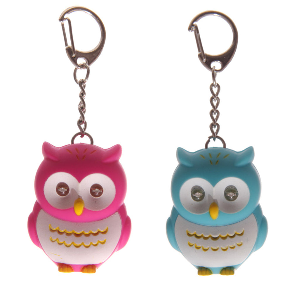 Bright Owl Keyring | LED Torch & Hooting Sound | Mini Gift | Cracker Filler