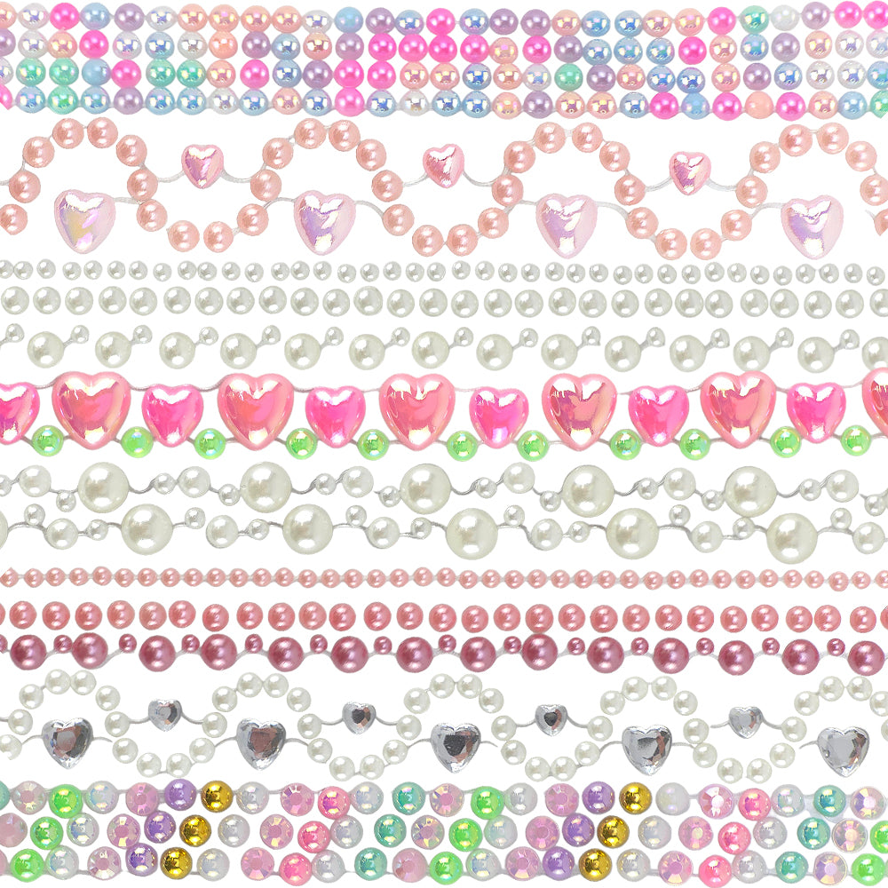 50cm Tape of Pearly Beads | Strip of Stickers for Papercrafts