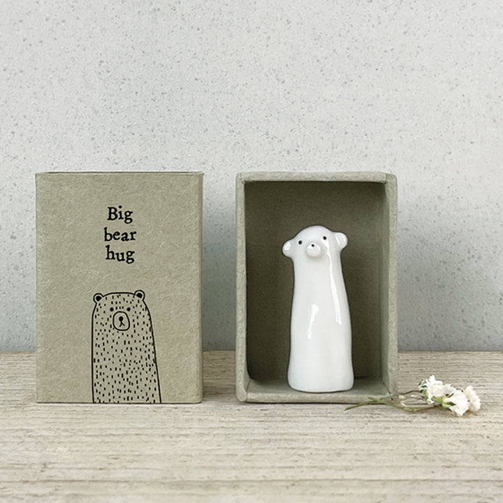 Big Bear Hug in a Matchbox | Ceramic Bear | Cracker Filler | Little Gift