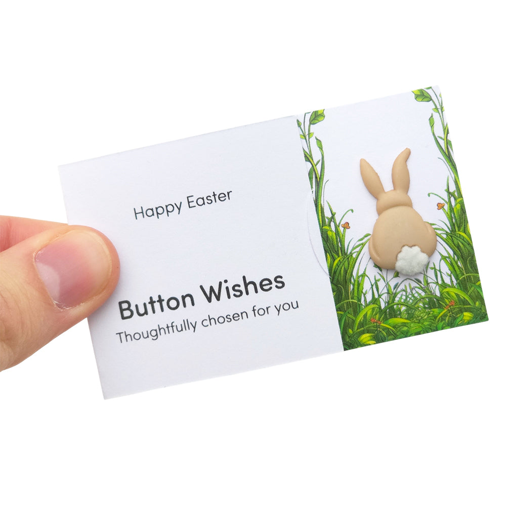 Happy Easter | Button Wishes Sew On Token | Little Gift | Cracker Filler