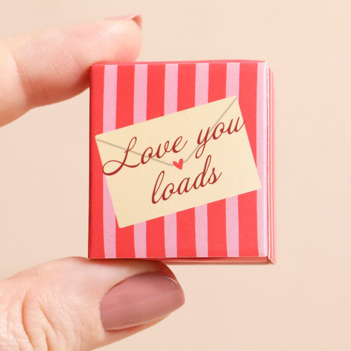 Love You Loads | Mini Matchbox & Heart Token | Little Gift | Cracker Filler