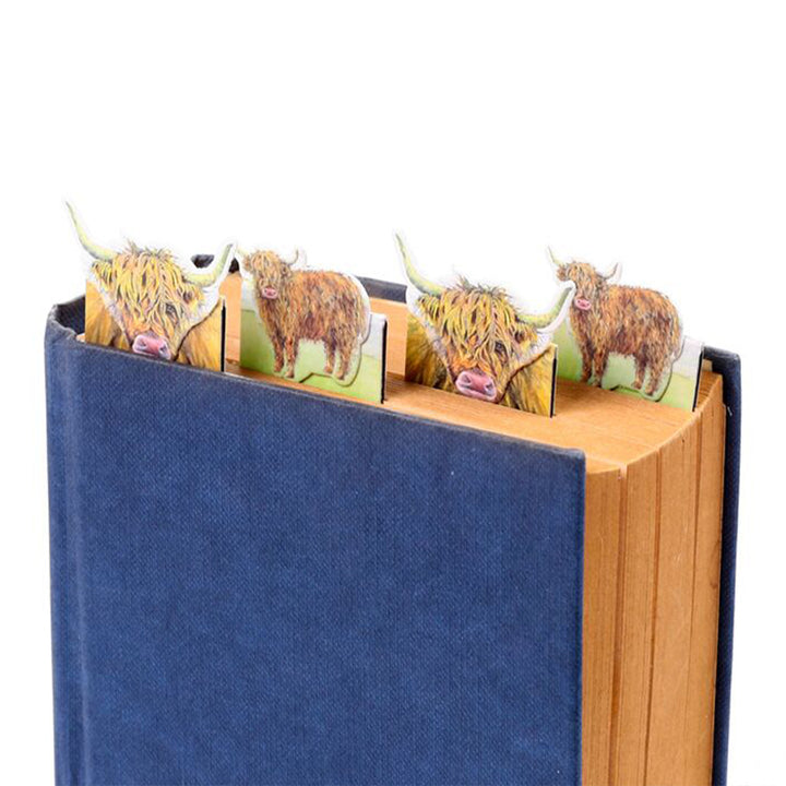 Highland Cow | Magnetic Bookmarks | Set of 4 | Little Gift