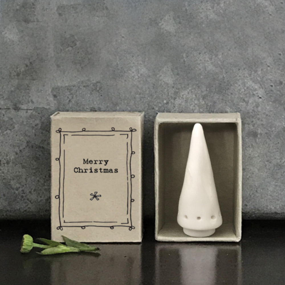 Merry Christmas | Ceramic Christmas Tree | Cracker Filler | Matchbox Little Gift