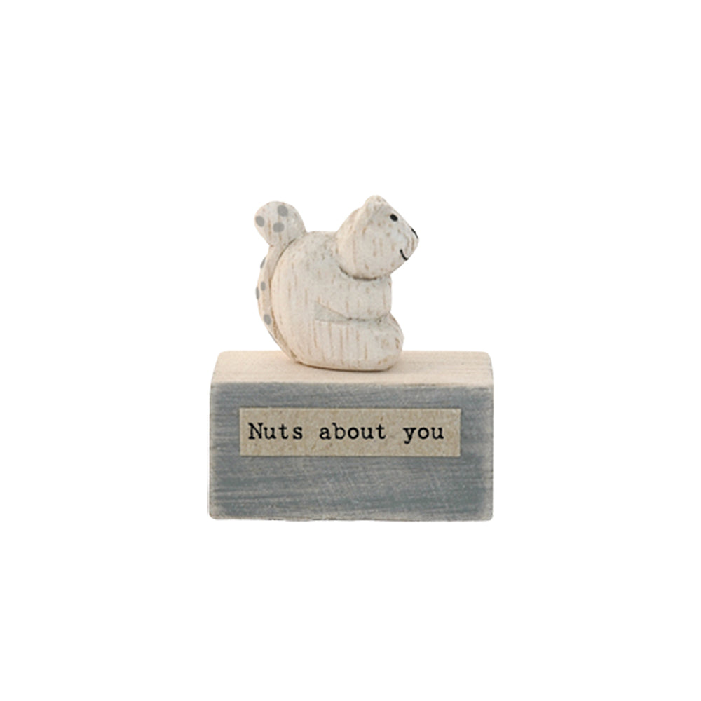 4cm Wooden Squirrel on Stand | Nuts About You | Cracker Filler | Little Gift