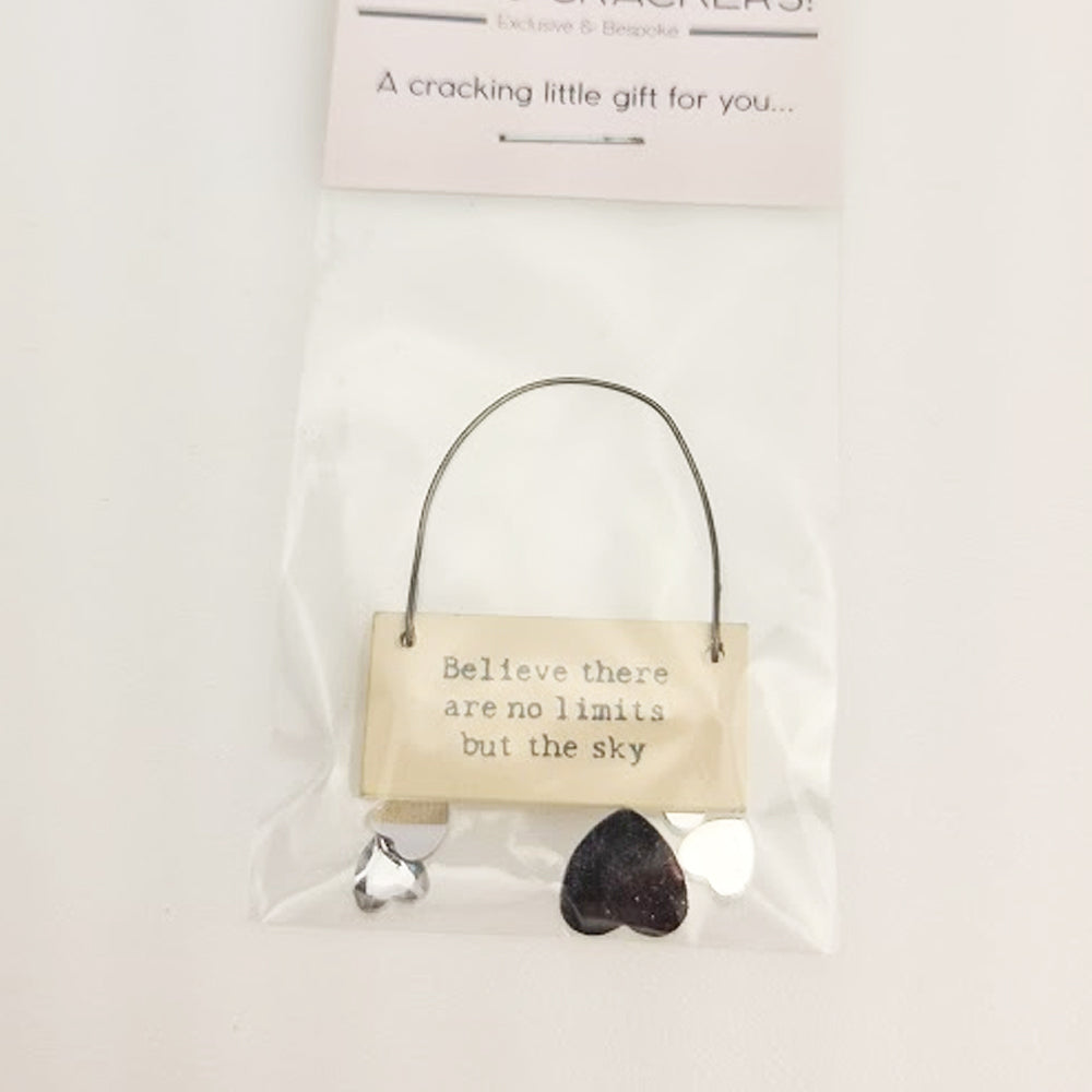 Believe There Are No Limits Mini Hanger & Jewels Bag | Cracker Filler | Mini Gift