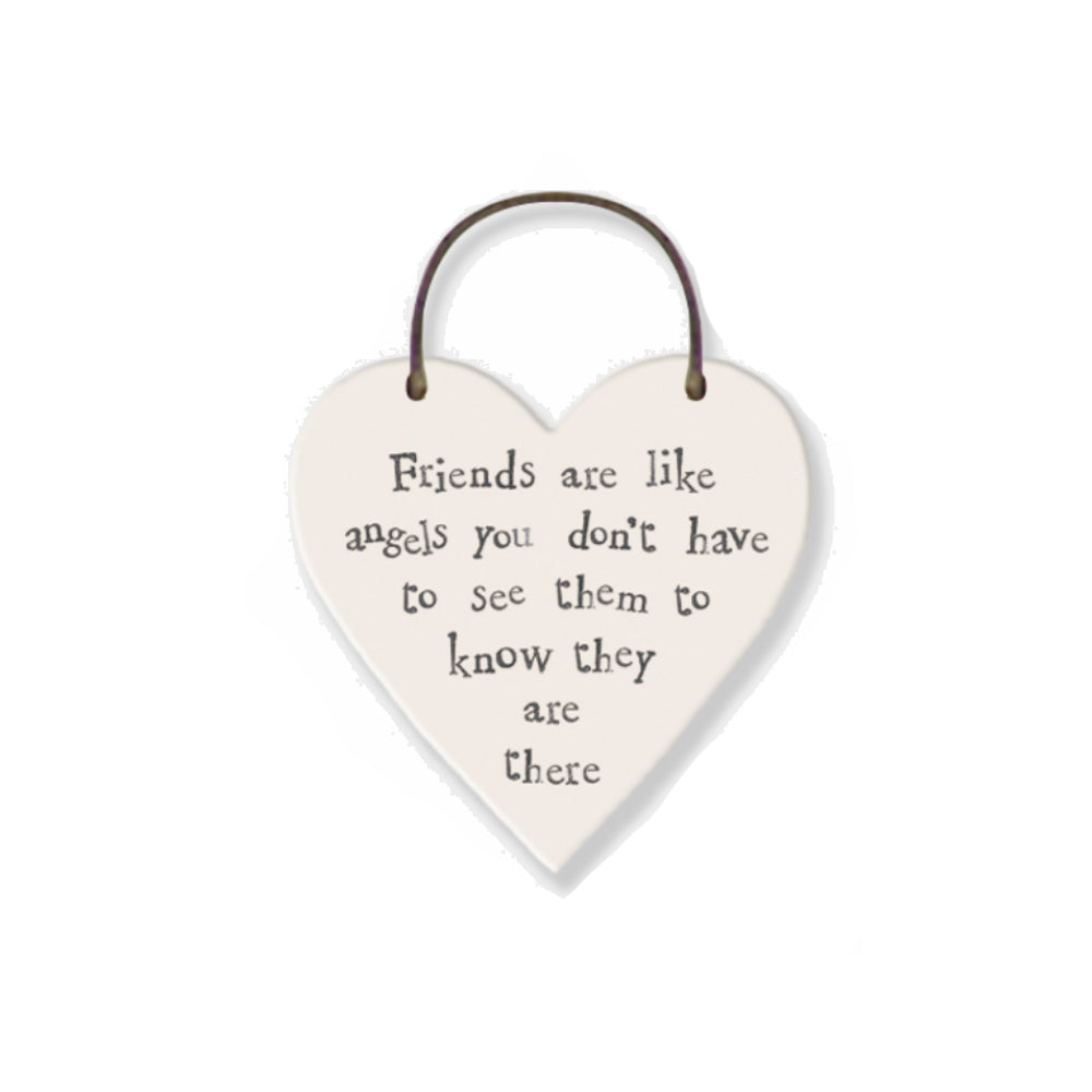Friends are Like Angels - Mini Wooden Hanging Heart | Cracker Filler | Little Gift