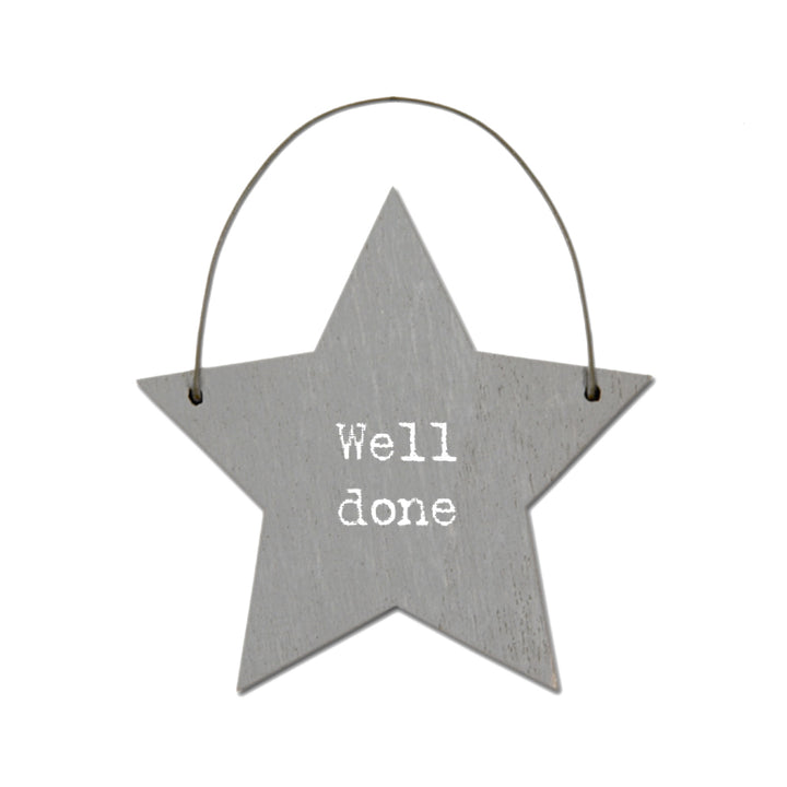 Well Done - Mini Wooden Hanging Star | Cracker Filler | Mini Gift