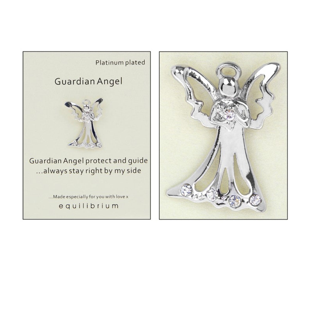 By My Side | Platinum Plated Guardian Angel Pin | Cracker Filler | Little Gift
