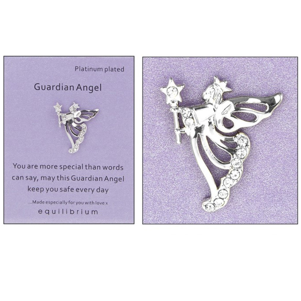 More Special | Platinum Plated Guardian Angel Pin | Cracker Filler | Mini Gift