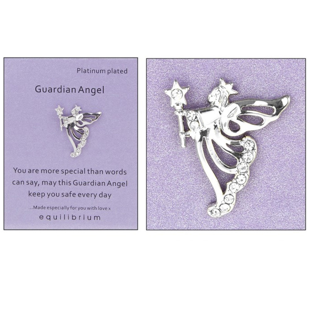 More Special | Platinum Plated Guardian Angel Pin | Cracker Filler | Little Gift