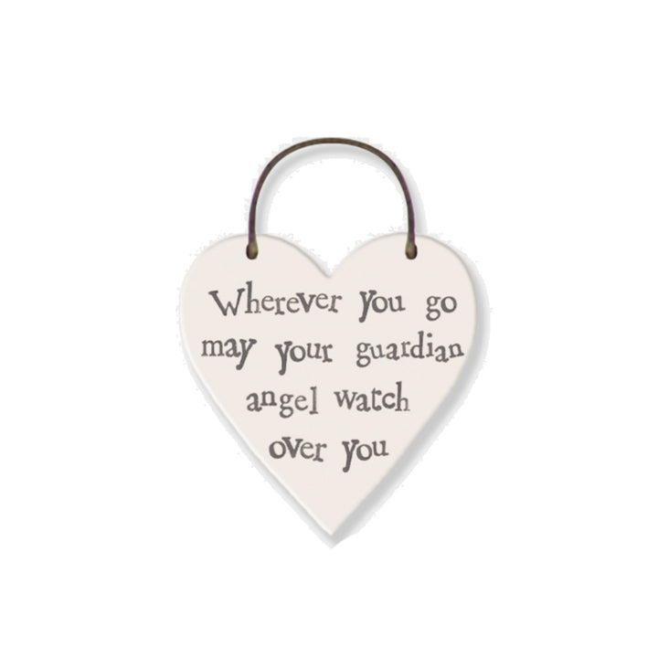 Guardian Angel - Mini Wooden Hanging Heart | Cracker Filler | Mini Gift