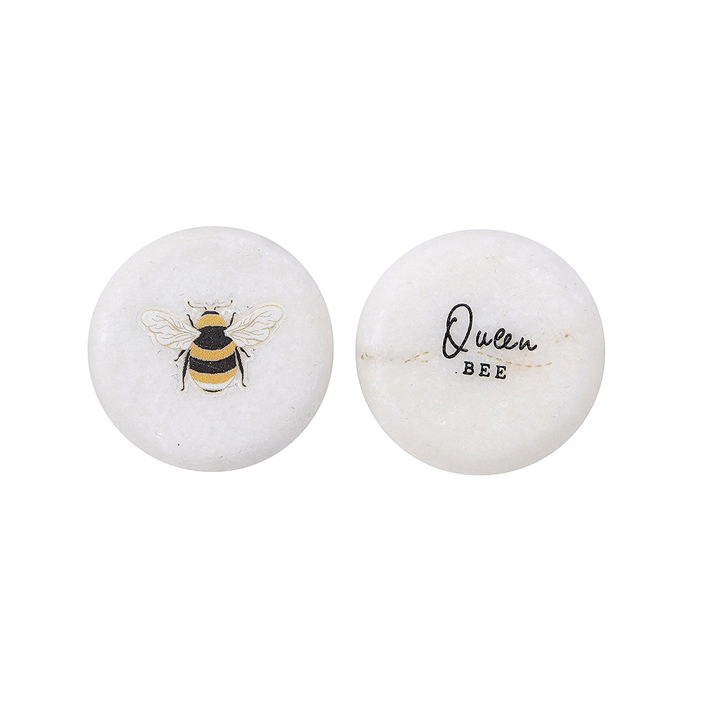 Queen Bee | 3cm Ceramic Pebble Keepsake | Cracker Filler | Mini Gift