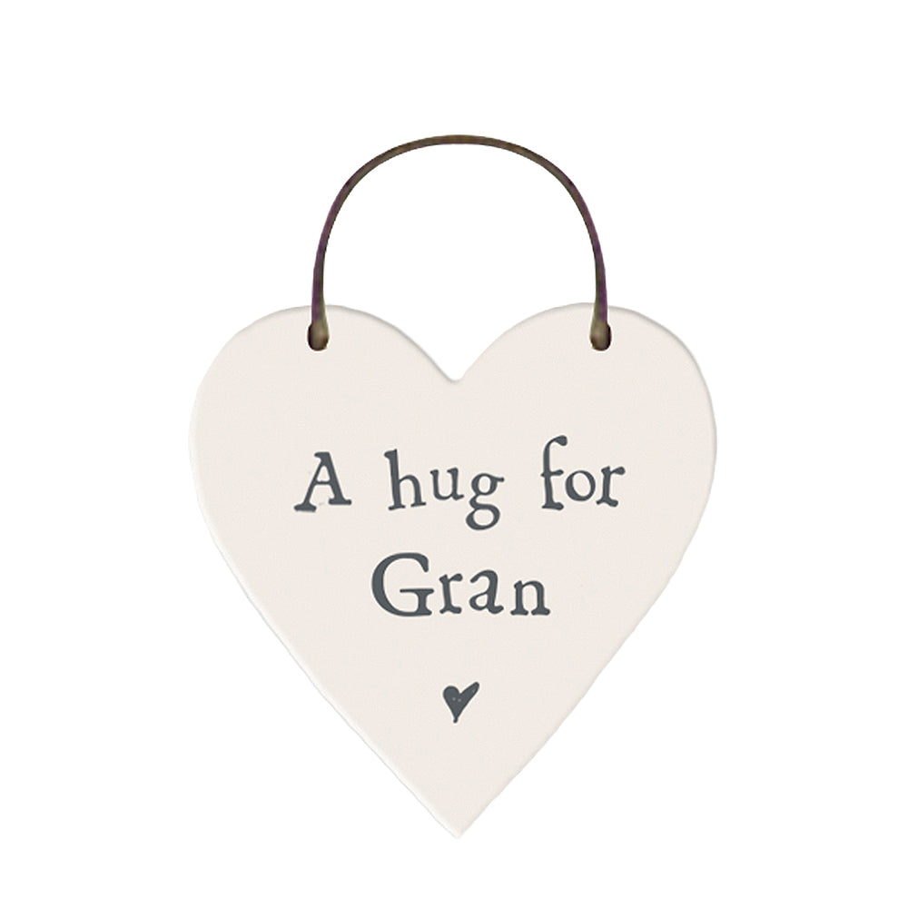 A Hug For Gran Mini Wooden Hanging Heart | Cracker Filler | Mini Gift