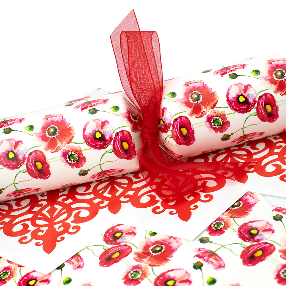 Watercolour Poppy Cracker Making Kits - Make & Fill Your Own
