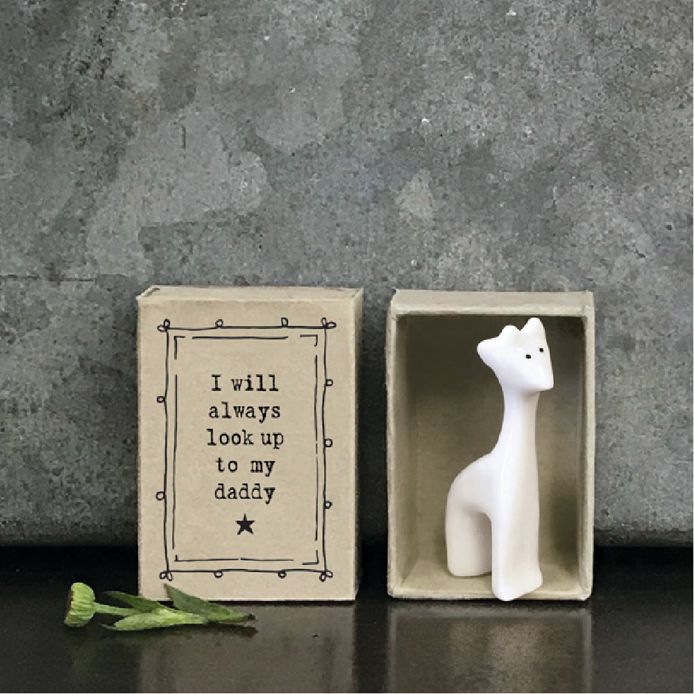 I Will Always Look Up To My Daddy | Ceramic Giraffe | Cracker Filler | Mini Gift