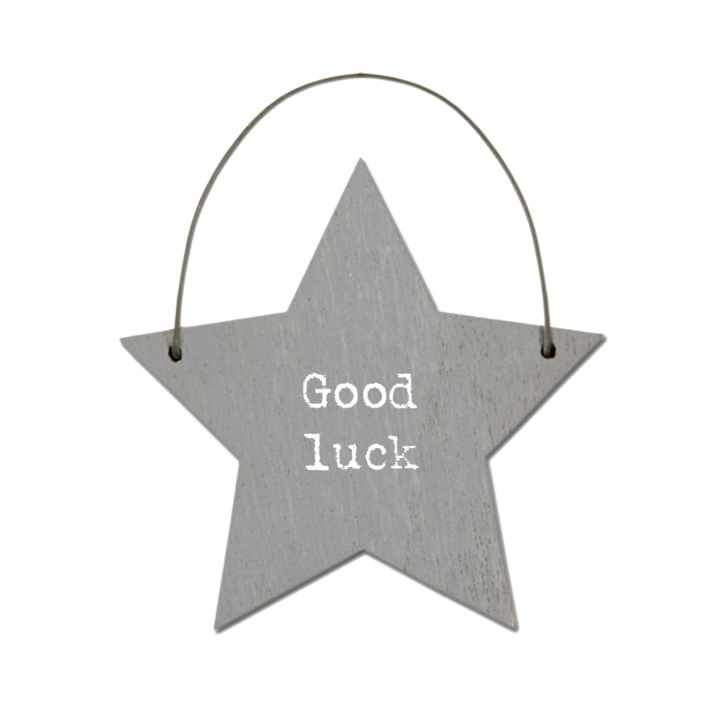 Good Luck - Mini Wooden Hanging Star | Cracker Filler | Mini Gift