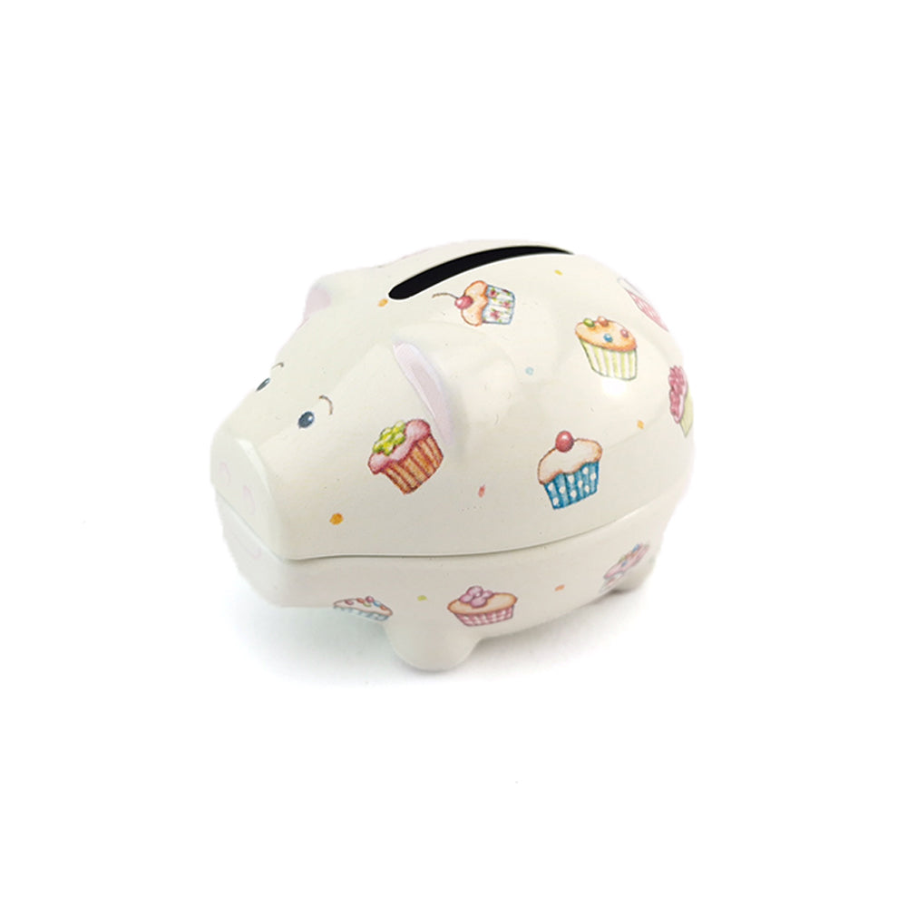 Afternoon Tea Cupcakes | Coin Piggy Bank | Tin Money Box | Cracker Filler Little Gift