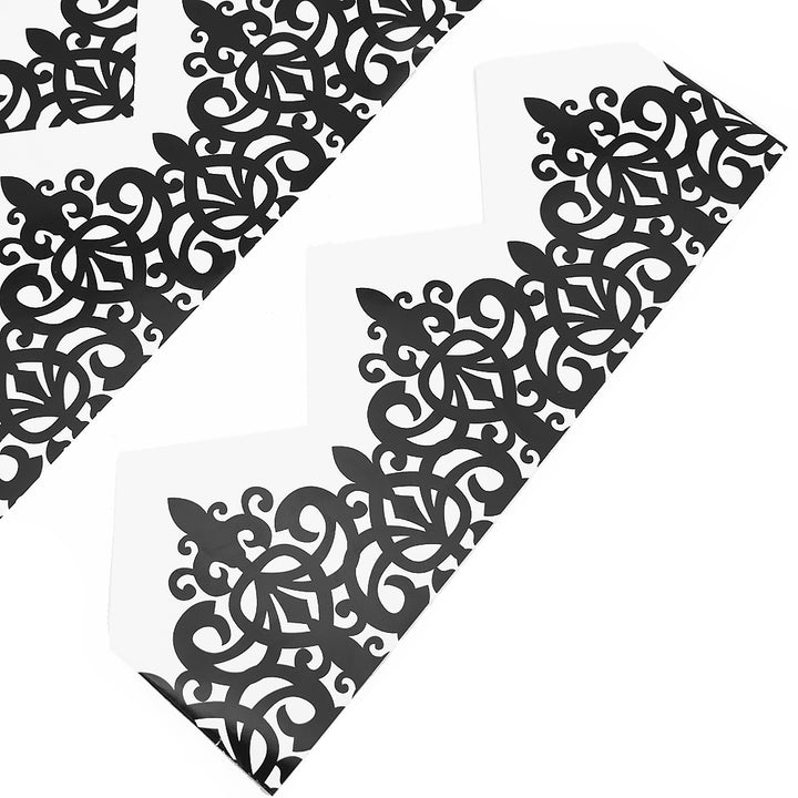 10 Black Filigree Adjustable Paper Hats for DIY Cracker Making Crafts