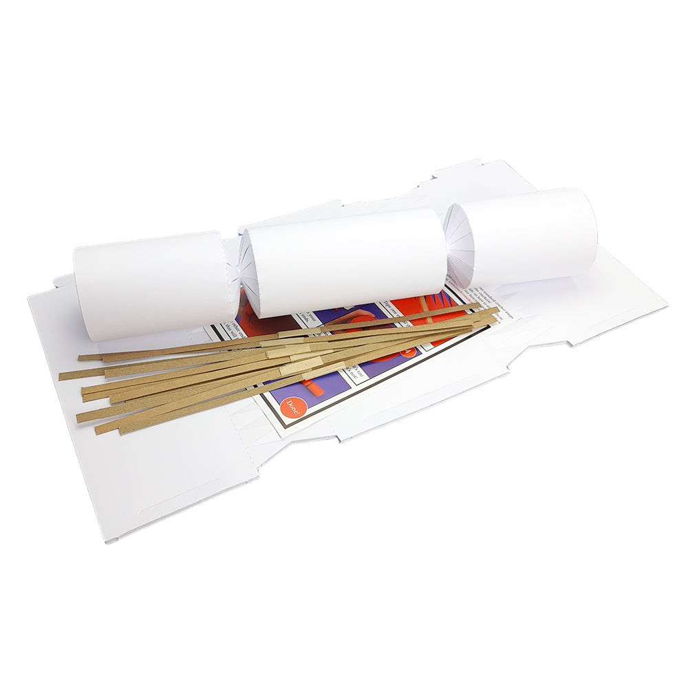 White Basic Make & Fill Your Own DIY Recyclable Christmas Cracker Craft Kits