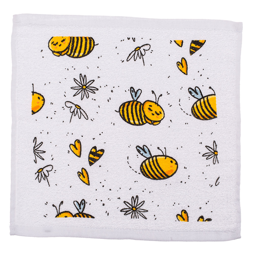 Bee Design Magic Expanding Flannel | Mini Towel | Cracker Filler | Mini Gift