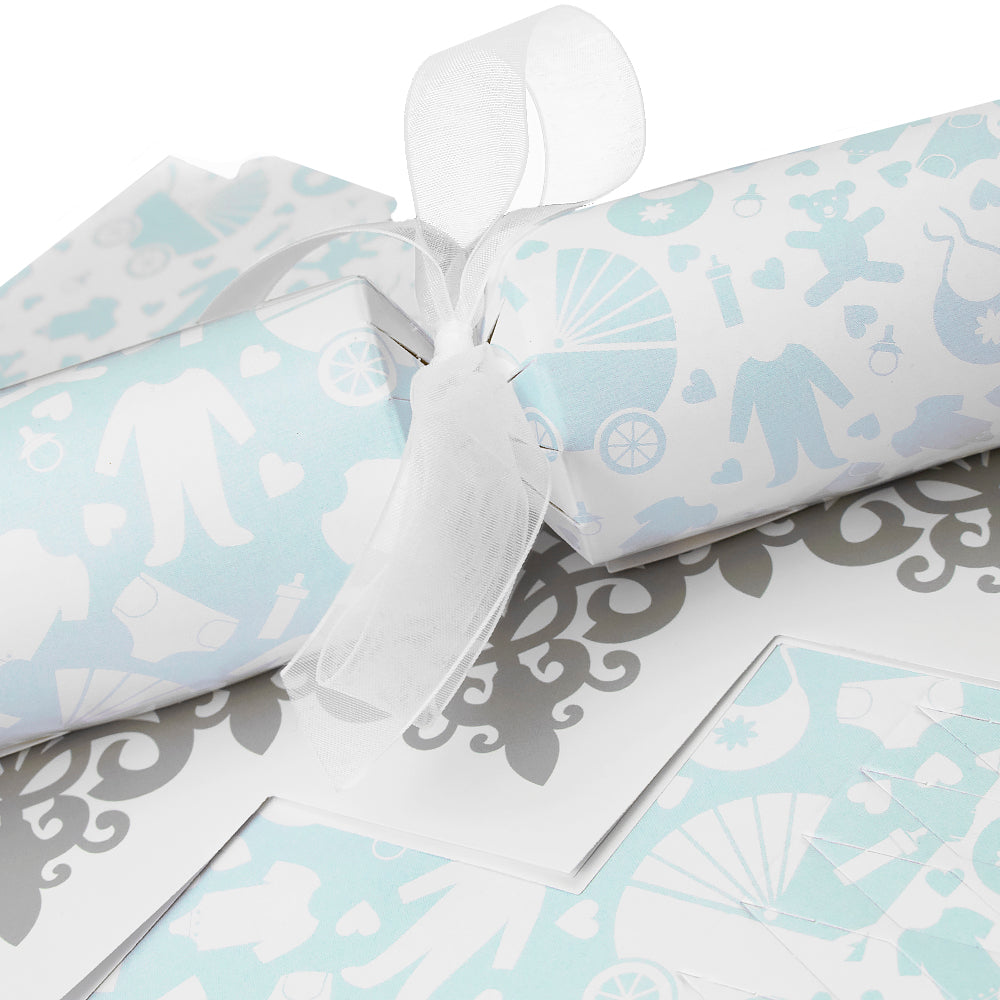 Blue Baby Shower Cracker Making Kits - Make & Fill Your Own