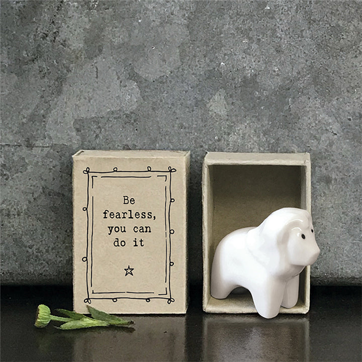 Be Fearless You Can Do It | Ceramic Lion | Cracker Filler | Matchbox Little Gift