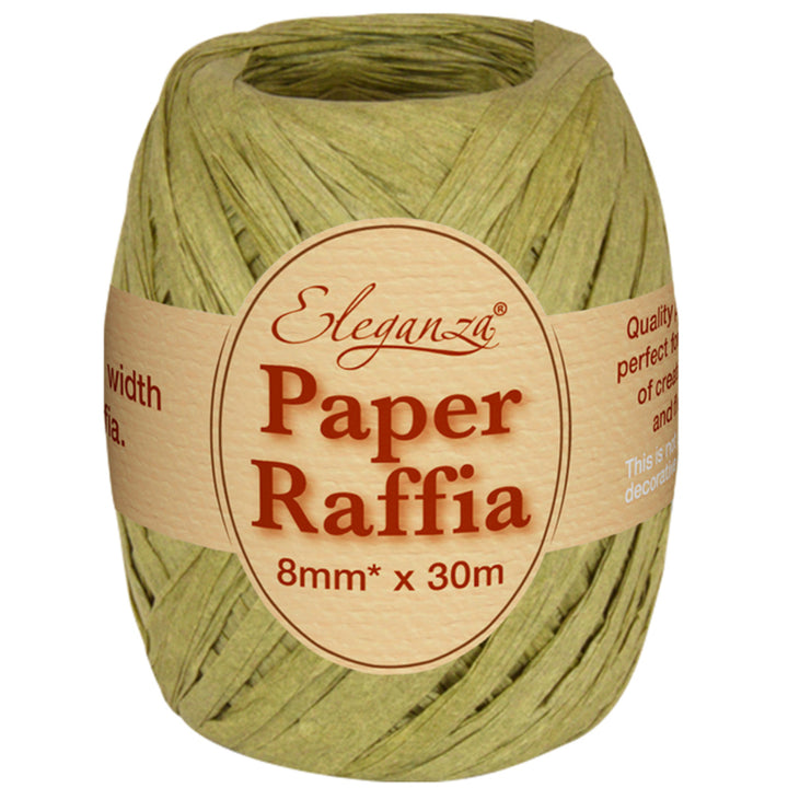 8mm x 30m Paper Raffia Ribbon Roll - Recyclable & Biodegradable - All Colours