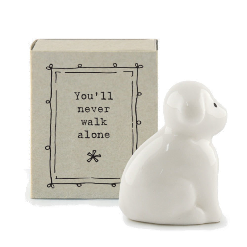 You'll Never Walk Alone | Ceramic Dog | Cracker Filler | Mini Gift