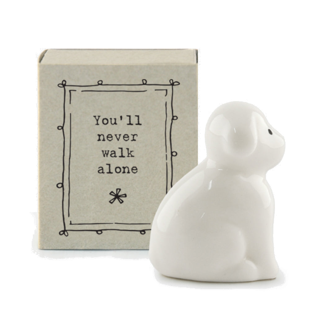 You'll Never Walk Alone | Ceramic Dog | Cracker Filler | Matchbox Little Gift