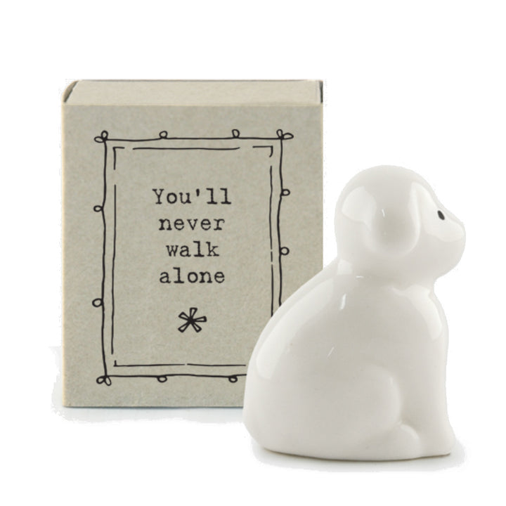 You'll Never Walk Alone | Ceramic Dog | Cracker Filler | Matchbox Little Gift