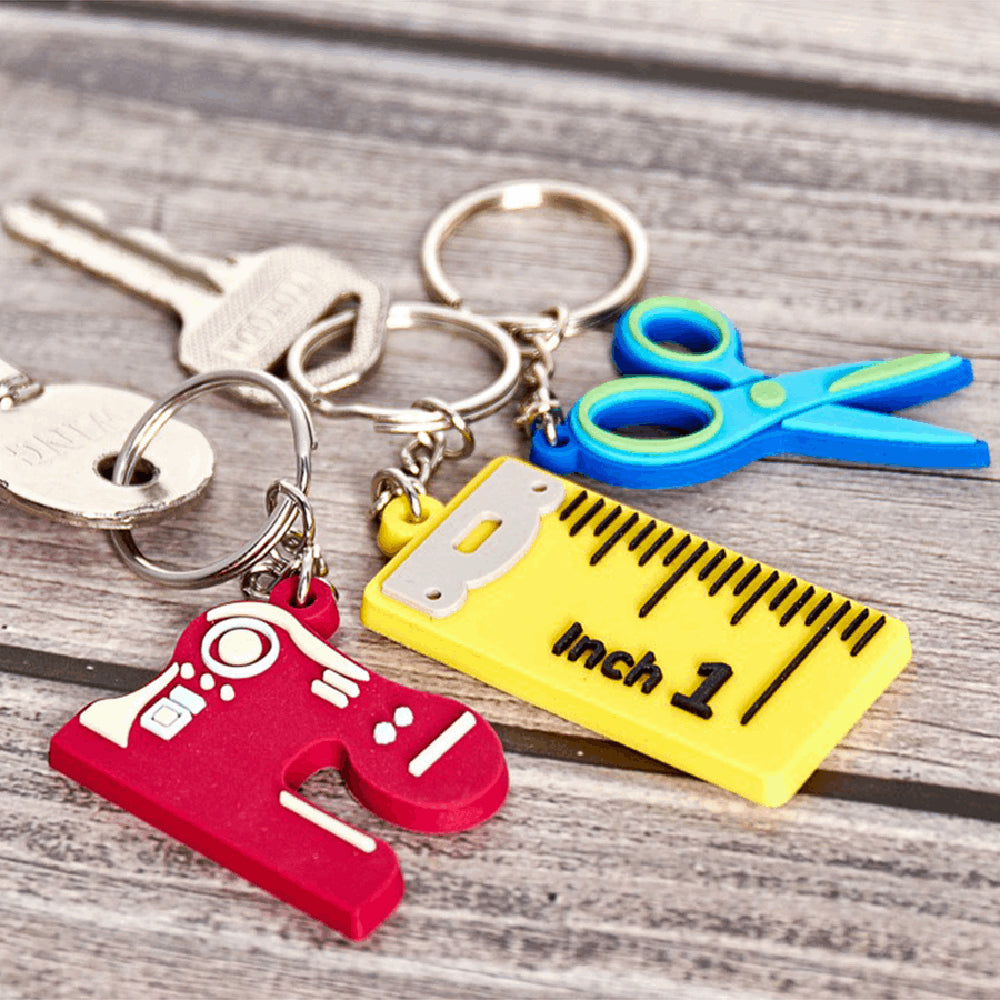Single Sewing & Haberdashery Themed Rubber Keyring | Cracker Filler | Little Gift