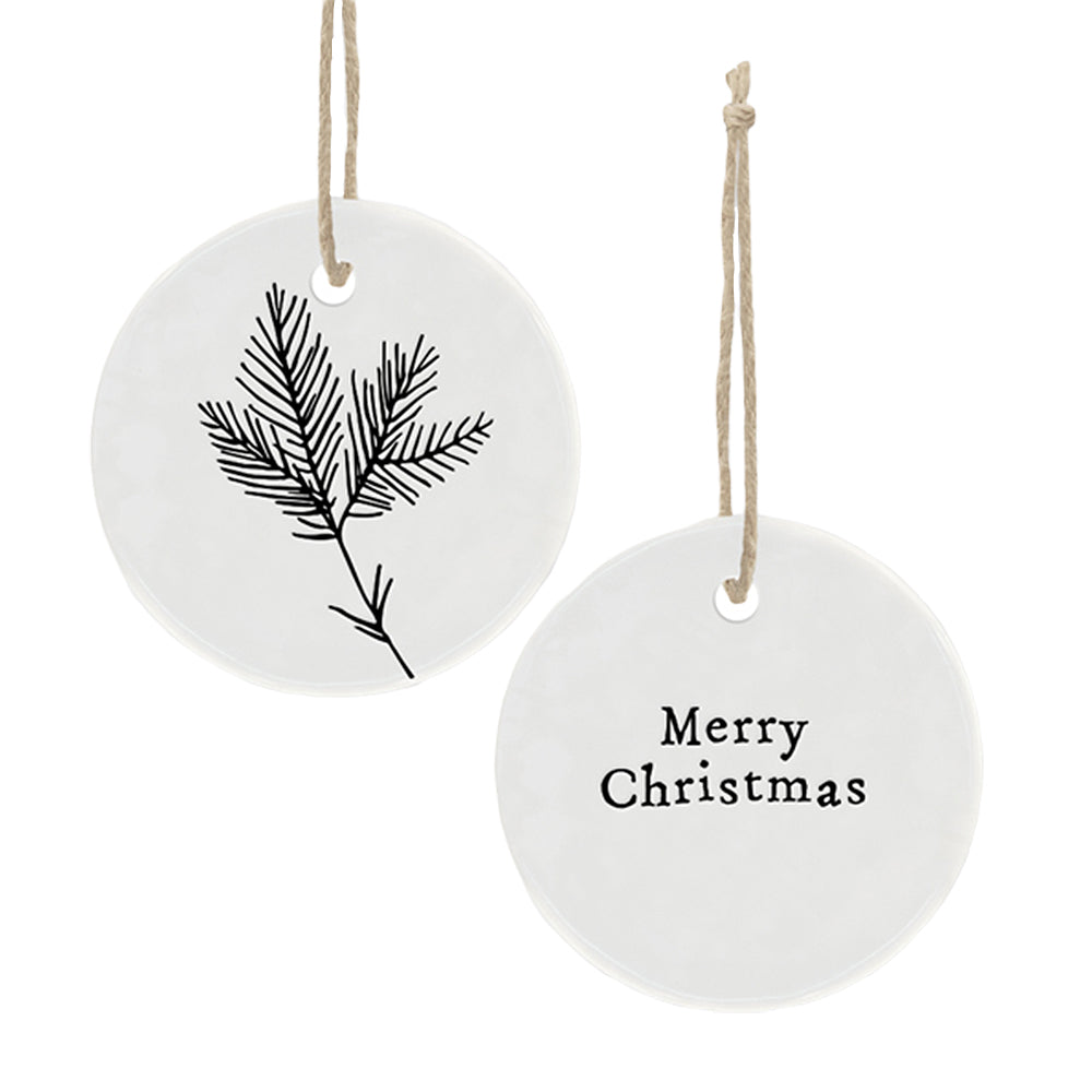 Merry Christmas Mini Porcelain Hanger | Cracker Filler | Little Gift