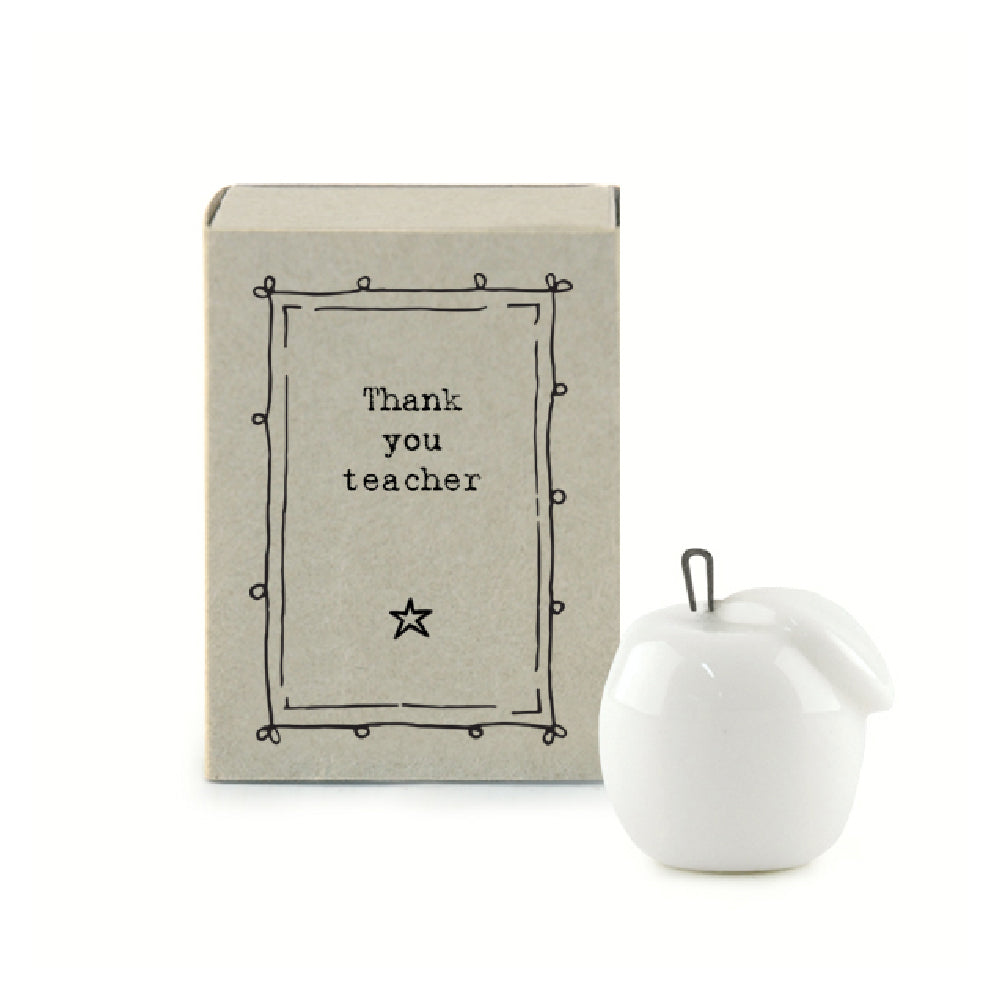Thank You Teacher | Ceramic Apple | Cracker Filler | Matchbox Little Gift