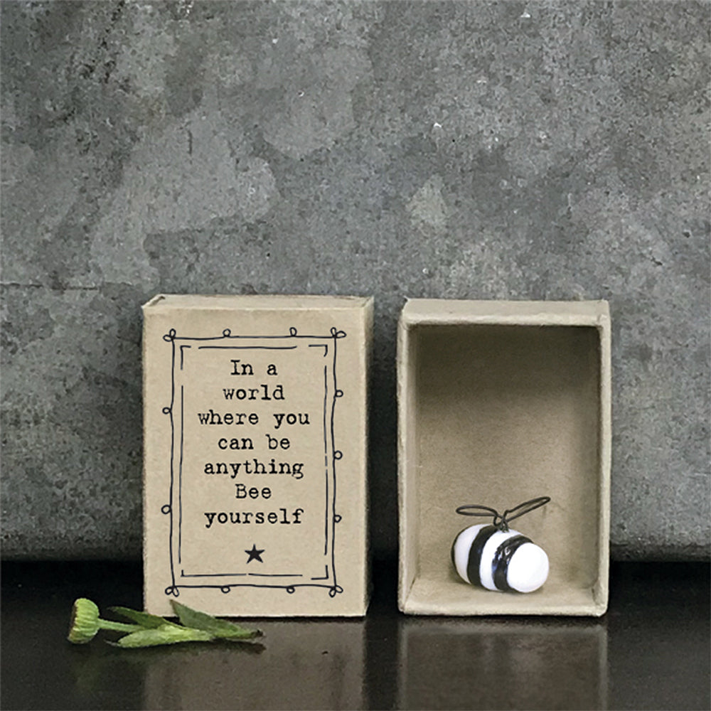 Be Anything, Bee Yourself | Ceramic Bee | Matchbox | Cracker Filler | Little Gift