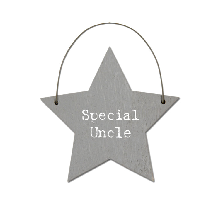 Special Uncle - Mini Wooden Hanging Star | Cracker Filler | Little Gift