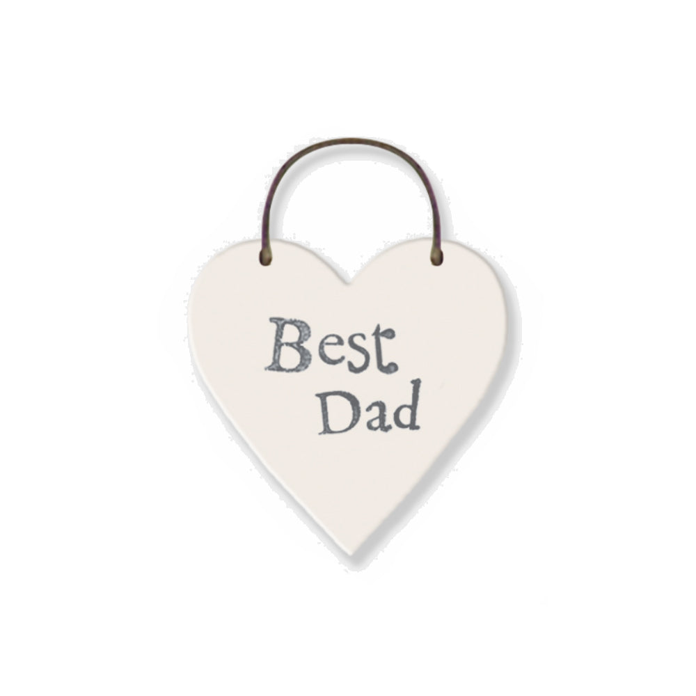 Best Dad Mini Wooden Hanging Heart Cracker Filler Mini Gift The