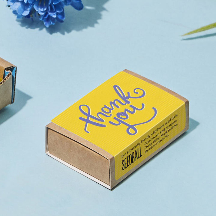 Thank You | Seedball Matchbox | Cracker Filler | Little Gift
