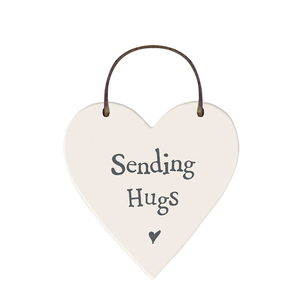 Sending Hugs Mini Wooden Hanging Heart | Cracker Filler | Mini Gift