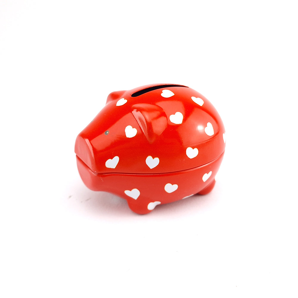 Hearts | Little Coin Piggy Bank | Tin Money Box | Cracker Filler | Little Gift