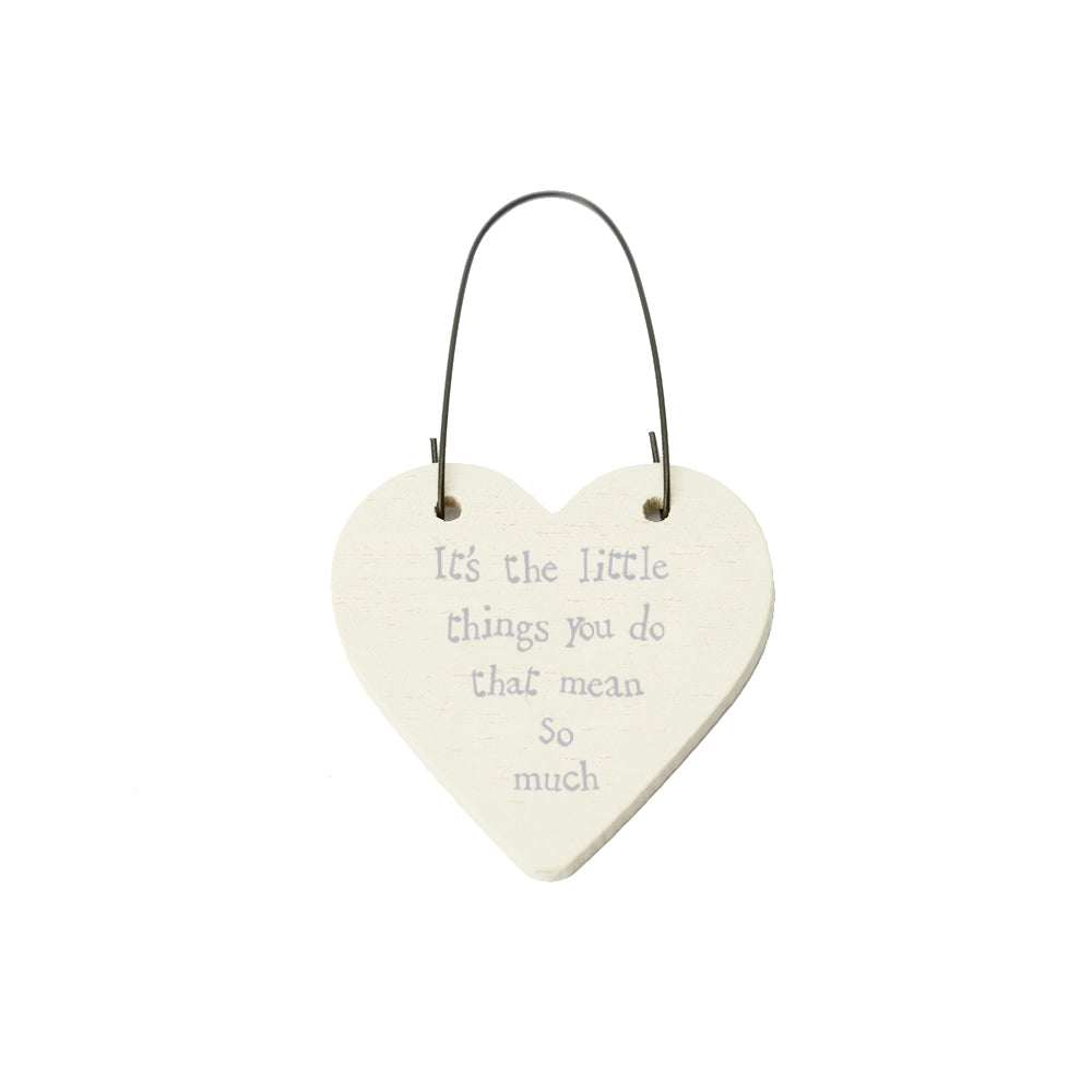 The Little Things You Do - Mini Wooden Hanging Heart | Cracker Filler | Little Gift