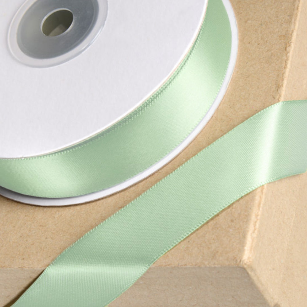25m Mint Green 23mm Wide Satin Ribbon for Crafts