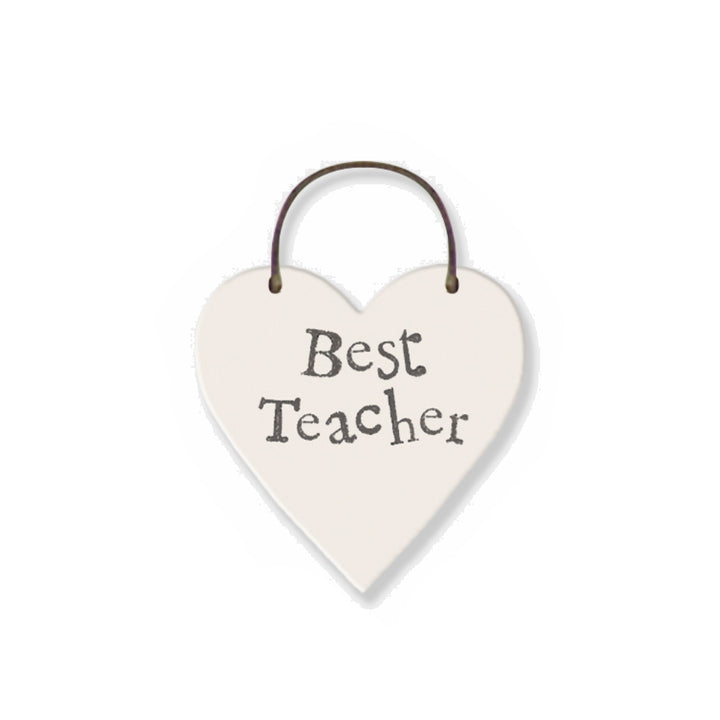 Best Teacher - Mini Wooden Hanging Heart | Cracker Filler | Little Gift