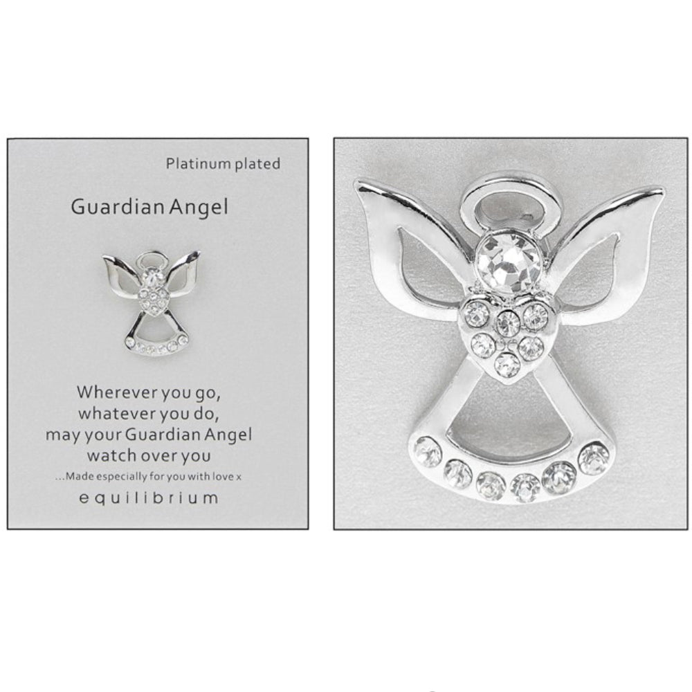 Wherever You Go | Platinum Plated Guardian Angel Pin | Cracker Filler | Little Gift