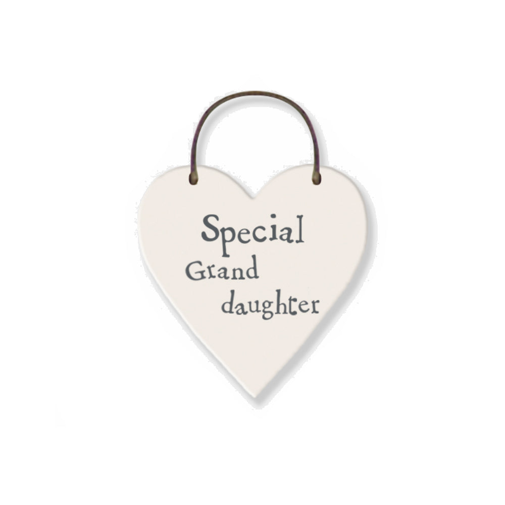 Special Granddaughter - Mini Wooden Hanging Heart | Cracker Filler | Mini Gift
