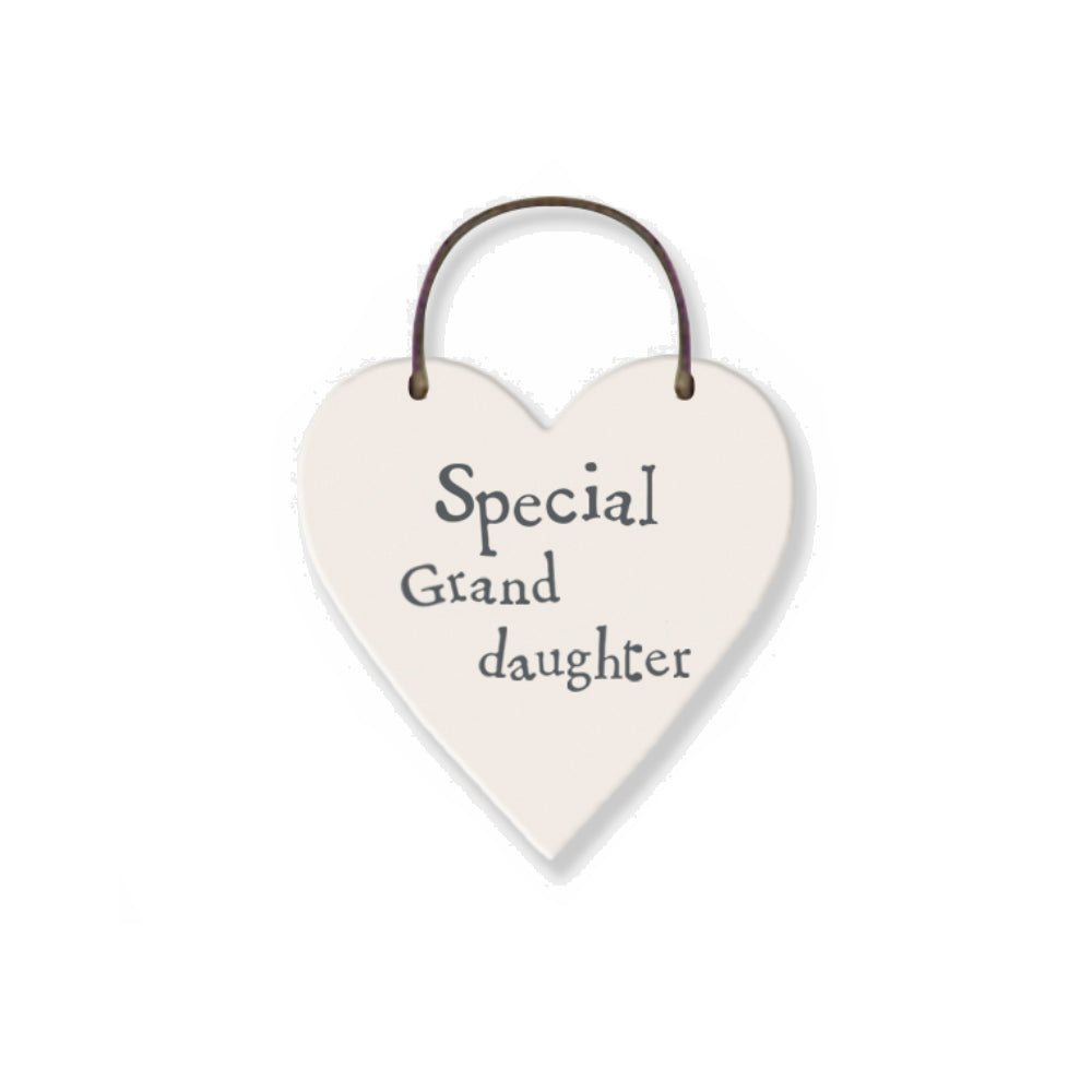 Special Granddaughter - Mini Wooden Hanging Heart | Cracker Filler | Little Gift