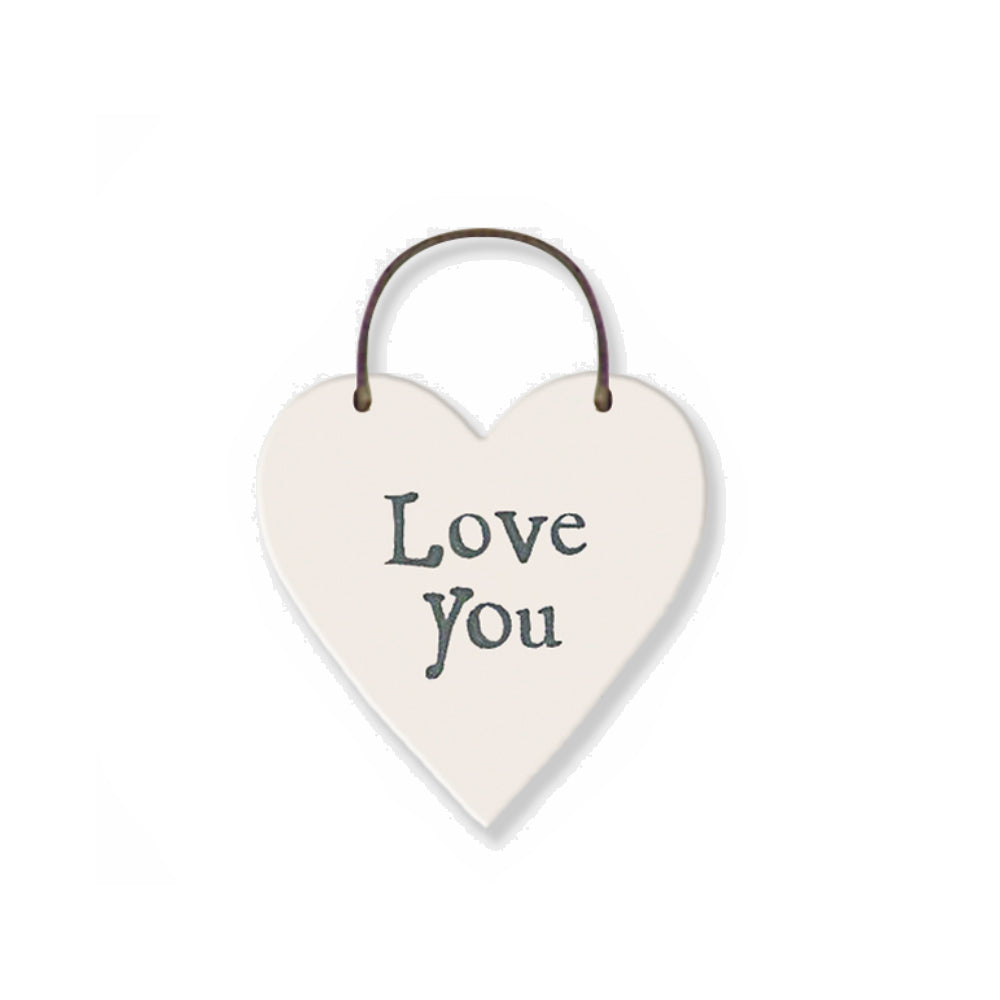 Love You - Mini Wooden Hanging Heart | Cracker Filler | Little Gift