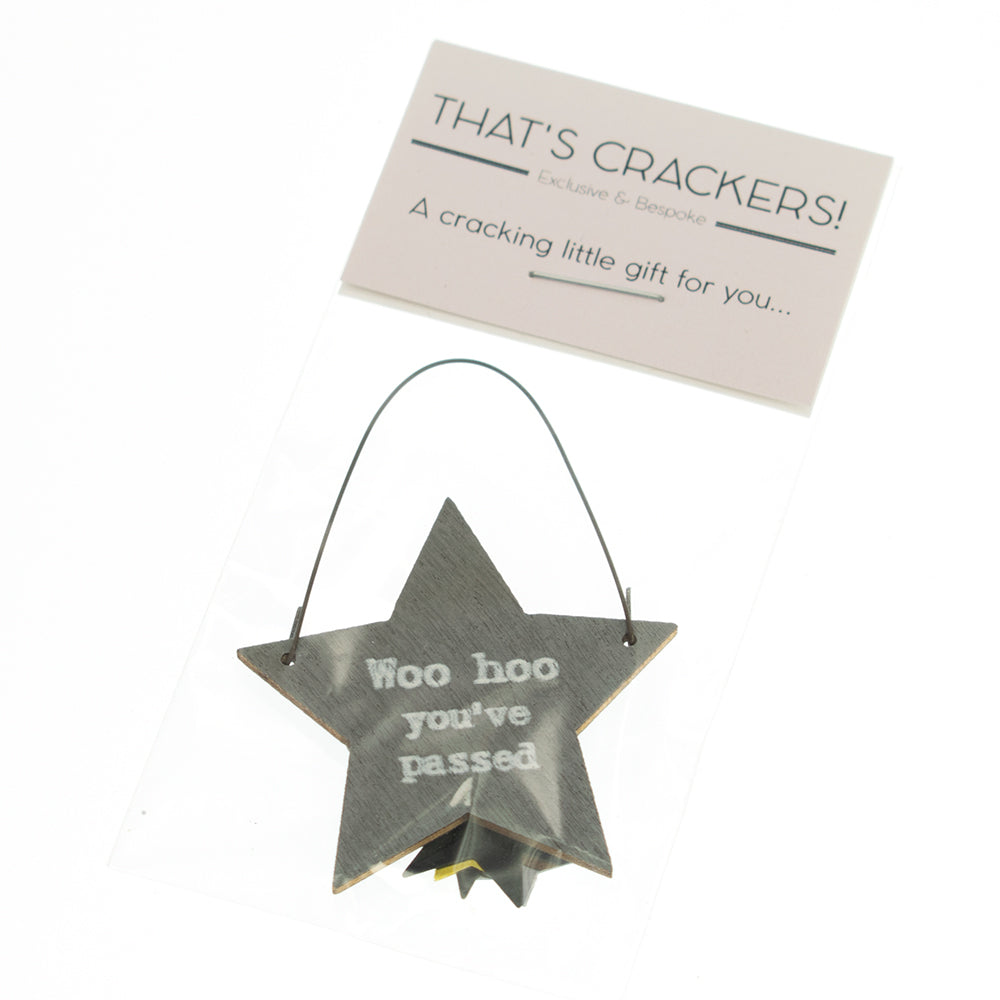 Woo Hoo You've Passed Mini Star Hanger & Confetti Bag | Cracker Filler | Mini Gift
