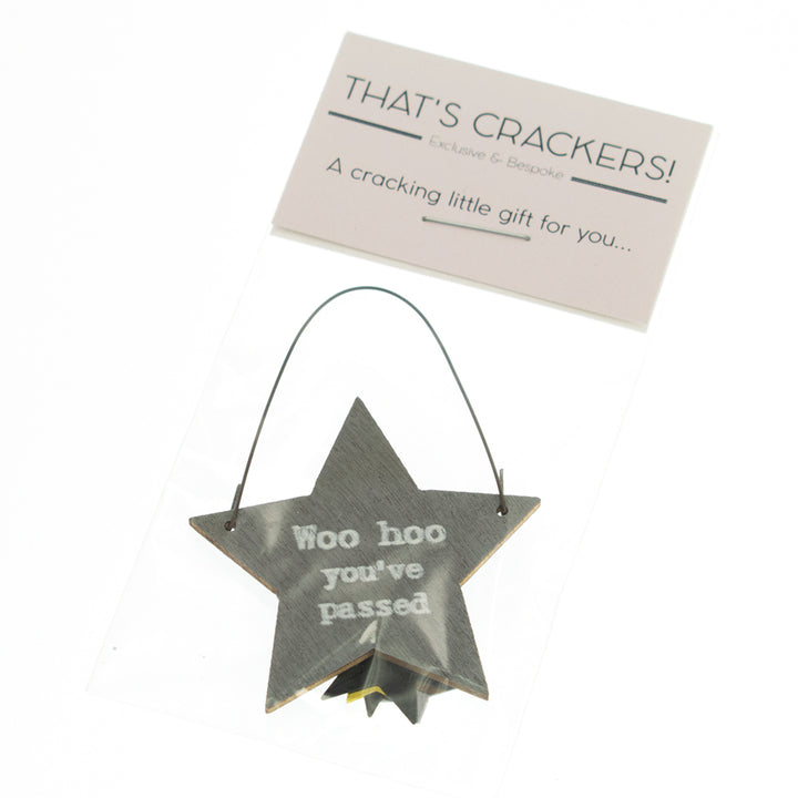 Woo Hoo You've Passed Mini Star Hanger & Confetti Bag | Cracker Filler | Little Gift